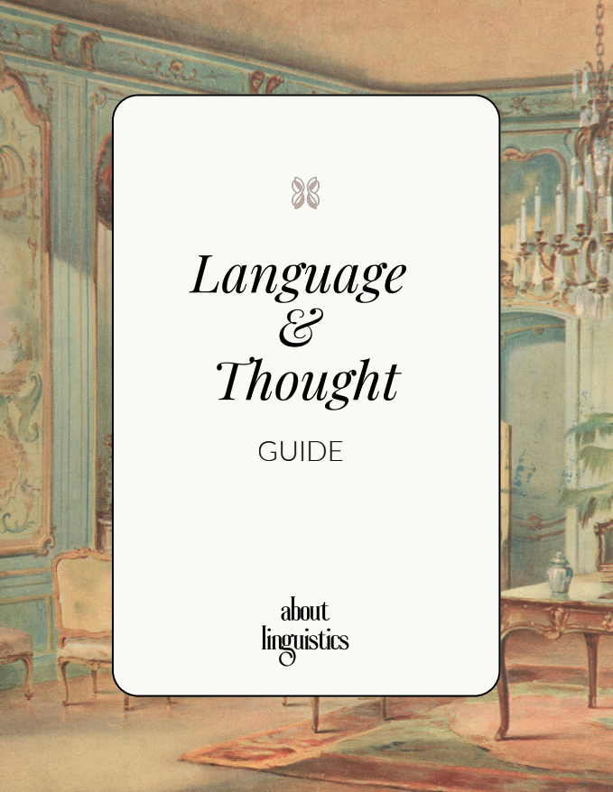 Language & Thought guide cover design